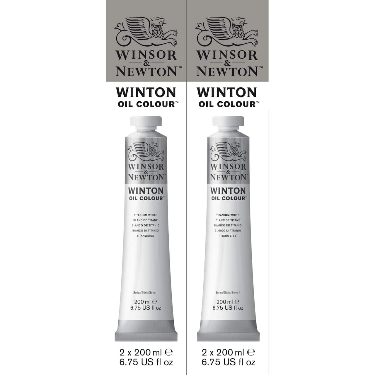 Winsor & Newton™ Winton Oil Colour™ 200mL Titanium White, 2ct.